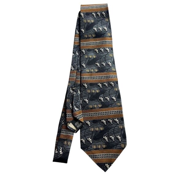 Vintage Evan-Picone 100% Silk Necktie Floral Pattern Business Career Fashion - Picture 5 of 10